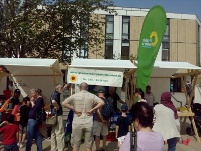 Infostand des Kreisverbandes mit Informationen, Gesprächsstoff und sportlichen Aktivitäten für Kids. 