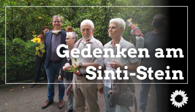 Gedenken am Sinti-Stein