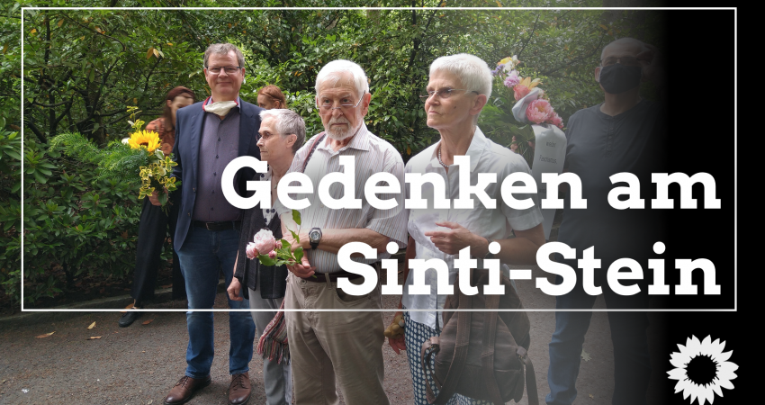 Gedenken am Sinti-Stein