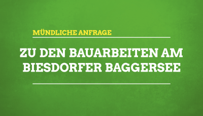 Mündliche Anfrage zum Baggersee