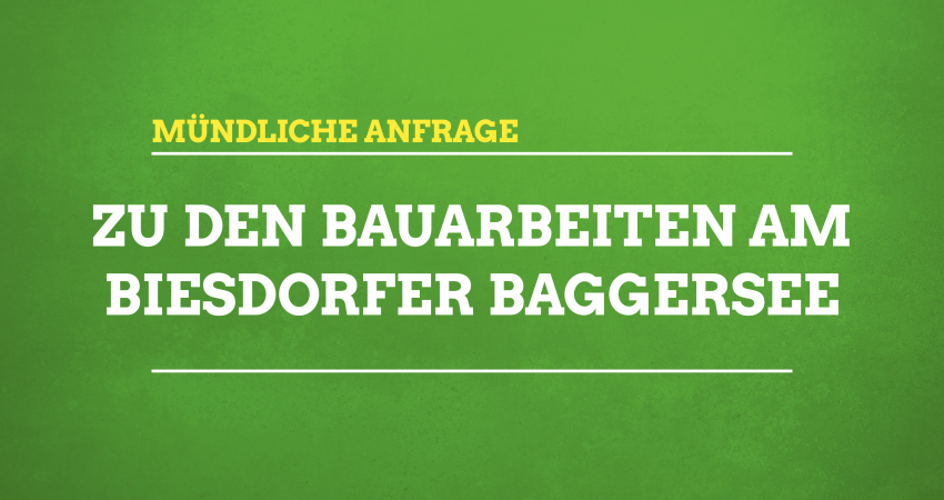 Mündliche Anfrage zum Baggersee