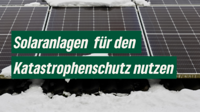 Solardach mit Schnee